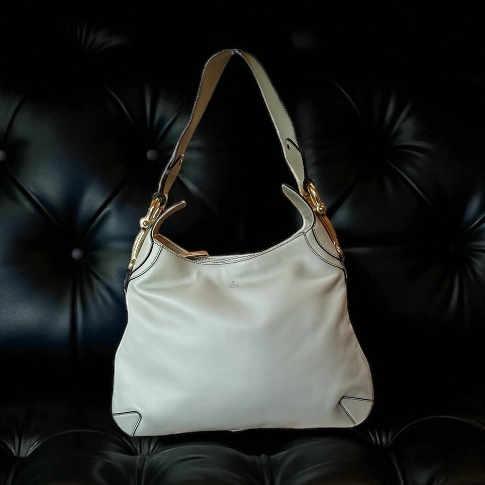 Gucci Cream Leather Hobo Bag - Picture 2 of 16